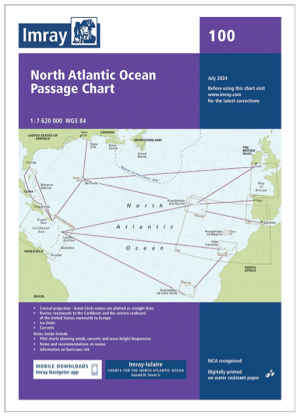 Passage kaart A100 North Atlantic Ocean - Imray (F&B)