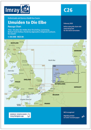 Passage kaart C026 IJmuiden tot Die Elbe - Imray (F&B)