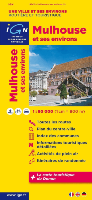 Stadskaart & Plattegrond 88419 Mulhouse & omgeving - IGN