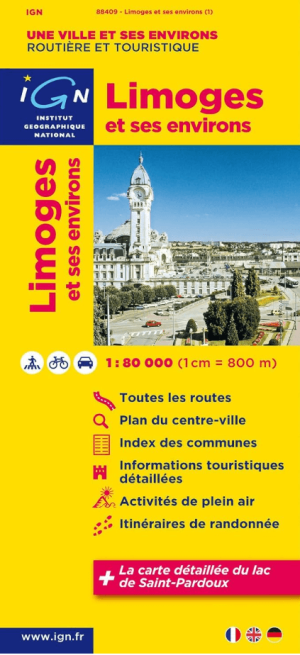 Stadskaart & Plattegrond 88409 Limoges & omgeving - IGN