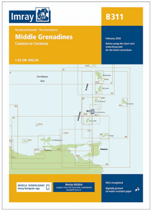 Passage kaart B311 Midden-Grenadines - Imray (F&B)