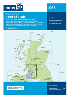 Passage kaart C63 Firth of Clyde Schotse Westkust - Imray (F&B)