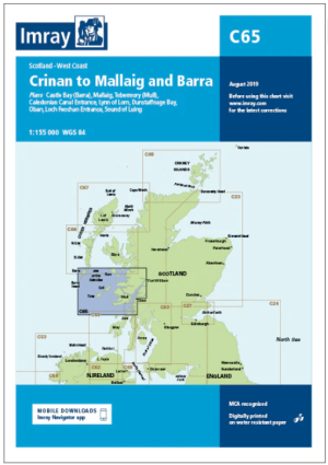 Passage kaart C065 Crinan naar Mallaig en Barra - Imray (F&B)