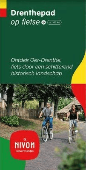 Fietsroutekaart Drenthepad op fietse 350 km - Wandelnet LAW