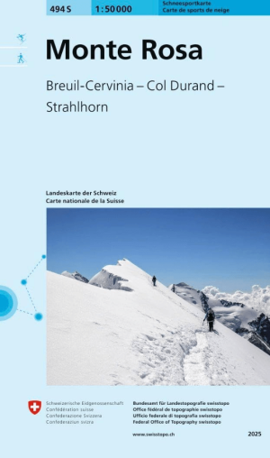 Skikaart 494 S Monte Rosa Ski - Swisstopo