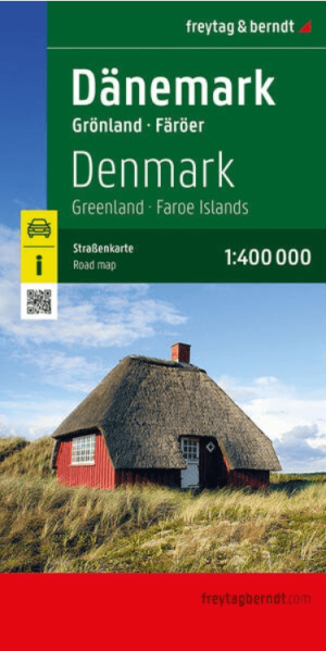 Landkaart Wegenkaart Denemarken, Groenland & De Faeröer islands