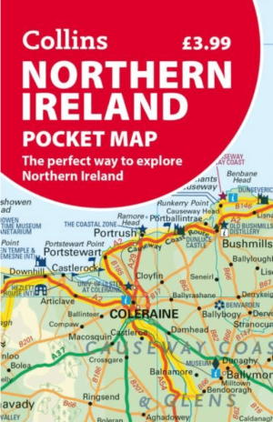 Landkaart Wegenkaart Pocket map Northern Ireland - Harper Collins