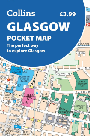 Stadskaart Plattegrond Pocket map Glasgow - Harper Collins