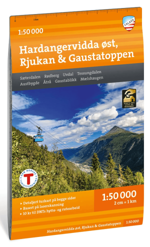 Wandelkaart Tourkaart 105 Hardangervidda øst OOST - Calazo Förlag