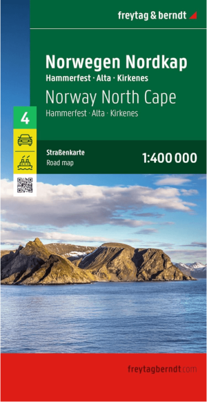 Landkaart Wegenkaart Noorwegen Noordkaap & Hammerfest - F&B