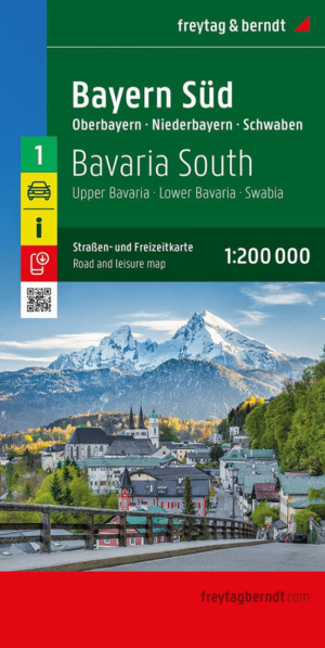 Landkaart Wegenkaart 1 Beieren-Zuid - Freytag & Berndt