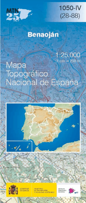Wandelkaart 001050.4 Benaoján, Malaga Andalusië Spanje