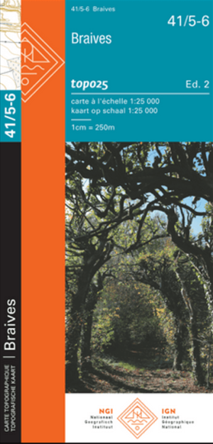 TOPO Wandelkaart 41/5-6 Braives regio Luik - NGI
