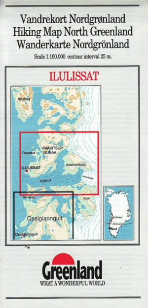 Hiking Map 12 Ilulissat North Greenland - Cordee
