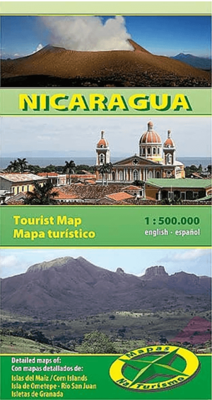 Landkaart Wegenkaart Nicaragua - Mapas Naturismo