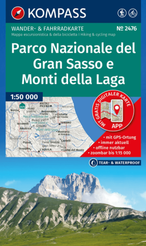 Wandelkaart 2476 PN Gran Sasso & monti della Laga - Kompass