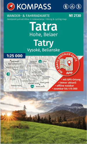 Wandelkaart 2130 Hoge Tatra & Bela Tatra Slowakije - Kompass