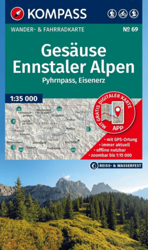Wandelkaart 69 Gesäuse NP & Ennstaler Alpen - Kompass