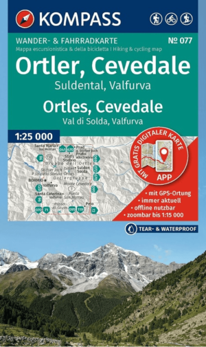 Wandelkaart 077 Ortler, Cevedale - Kompass