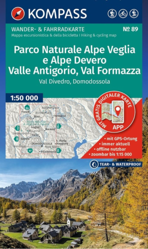 Wandelkaart 89 Parco Naturale Alpe Veglia & Alpe Devero - Kompass