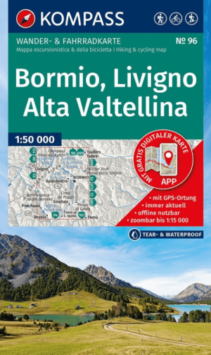 Wandelkaart 96 Bormio, Livigno & Valtelllina - Kompass