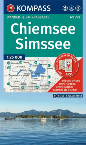 Wandelkaart 792 Chiemsee & Simssee - Kompass