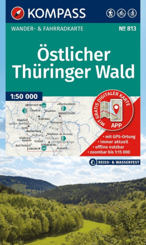 Wandelkaart 813 Östlicher Thüringer Wald - Kompass