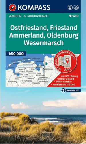 Wandelkaart 410 Ostfriesland & Oldenburg 3-Set - Kompass