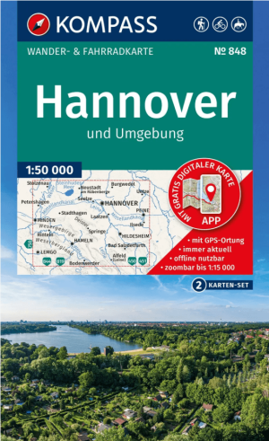 Wandelkaart 848 Hannover & Umgebung 2-set - Kompass
