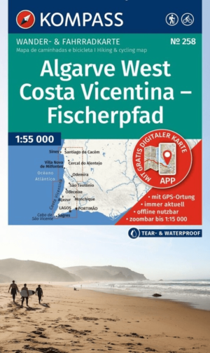Wandelkaart Algarve West & Costa Vincentina - Kompass