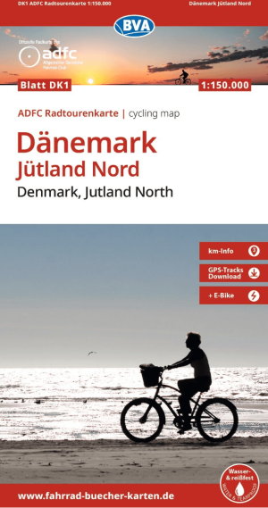 Fietskaart Blatt DK1 Denemarken Jutland Noord - BVA-Bikemedia