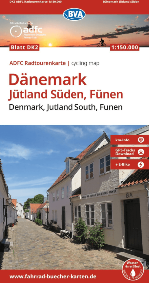 Fietskaart Blatt DK2 Denemarken Jutland Zuid - BVA-Bikemedia