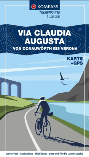 Fietskaart 7061 Via Claudia Augusta - Kompass
