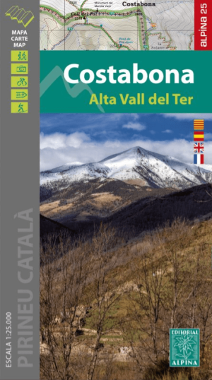 Wandelkaart Costabona in Alta Vall del Ter - Ed. Alpina