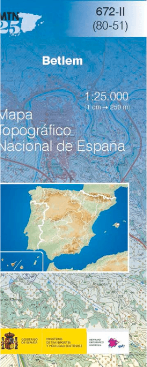 Wandelkaart 000672.2 Betlem, Mallorca, Balearen Spanje