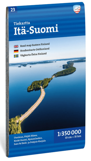 Landkaart Wegenkaart 020 Tiekartta Itä-Suomi (Oost) - Calazo