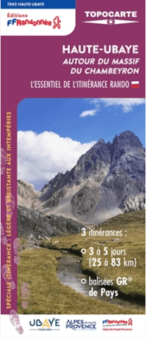 Wandelkaart TC42 Haute-Ubaye Autour du massif du Chambeyron - FFR
