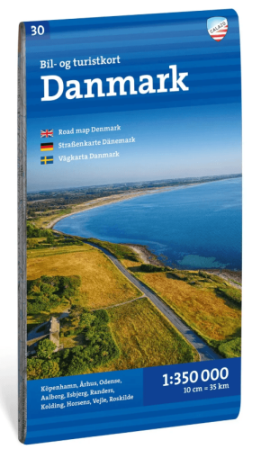 Landkaart Wegenkaart 010 Denemarken - Calazo Förlag