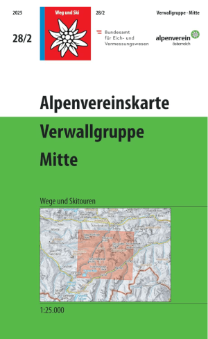 Wandelkaart 28/2 Verwallgruppe Mitte - DAV
