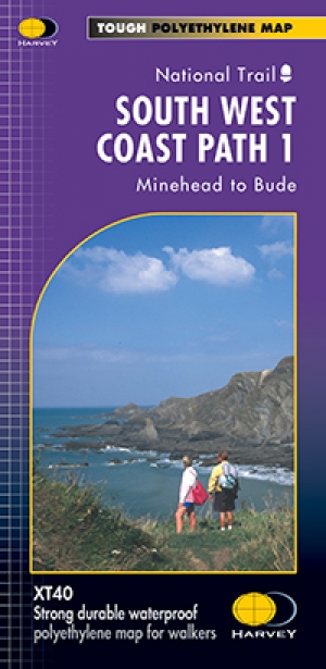 Wandelkaart - South West Coast Path 1 - Harvey maps