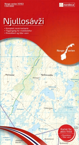 Wandelkaart 10163 Njullosavzi Finnmark - Nordeca AS