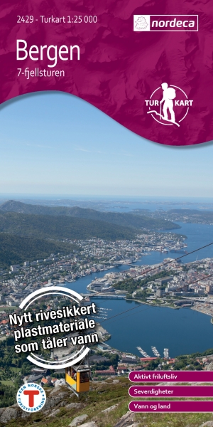 Wandelkaart 2429 Bergen Hordaland - Nordeca AS