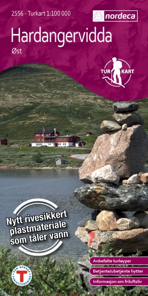 Wandelkaart 2556 Hardangervidda Øst- Hordaland  Nordeca AS