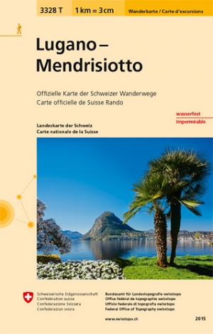 Wandelkaart 3328 T Lugano & Mendrisiotto - Swisstopo