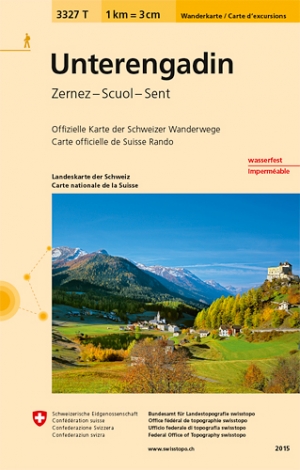 Wandelkaart 3327 T Unterengadin Graubünden - Swisstopo
