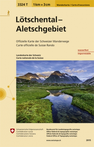 Wandelkaart 3324 T Lötschental & Aletschgebiet - Swisstopo