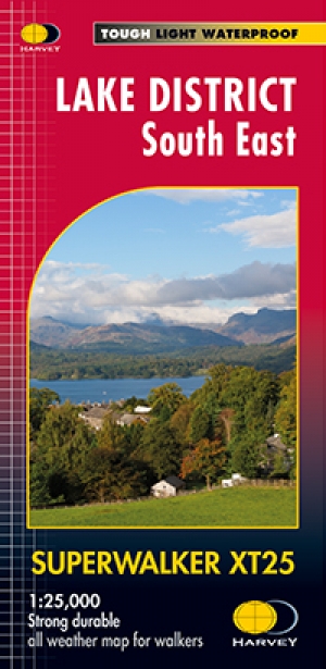 Wandelkaart XT25 Lake District Zuid Oost - Harvey maps