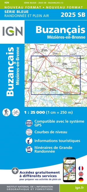 Wandelkaart 2025 SB Buzançais & Mézières-en-Brenne - IGN