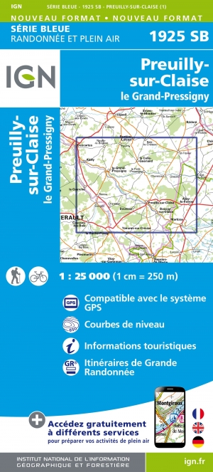 Wandelkaart 1925 SB Preuilly-sur-Claise & le Grand-Pressigny