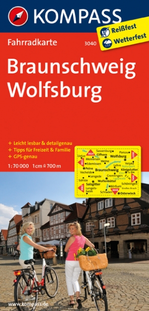 Fietskaart 3040 Braunschweig & Wolfsburg - kompass